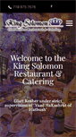 Mobile Screenshot of kingsolomonrestaurant.com