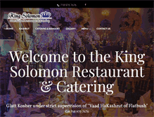 Tablet Screenshot of kingsolomonrestaurant.com
